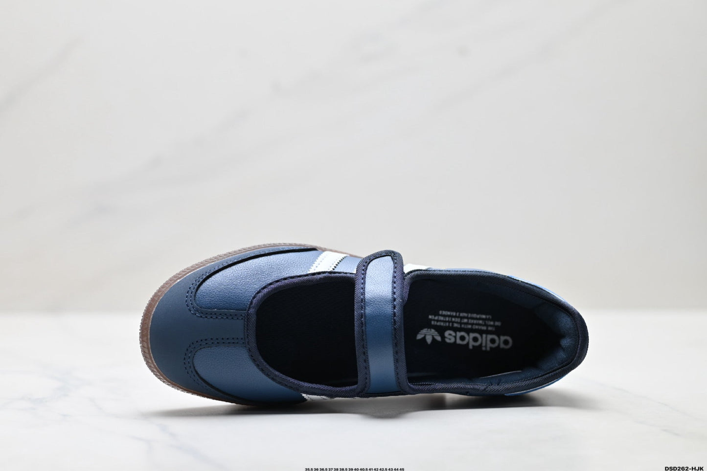 Adidas Samba Mary Jane Navy Leather Sneakers – Classic Gum Sole Ballet Shoes