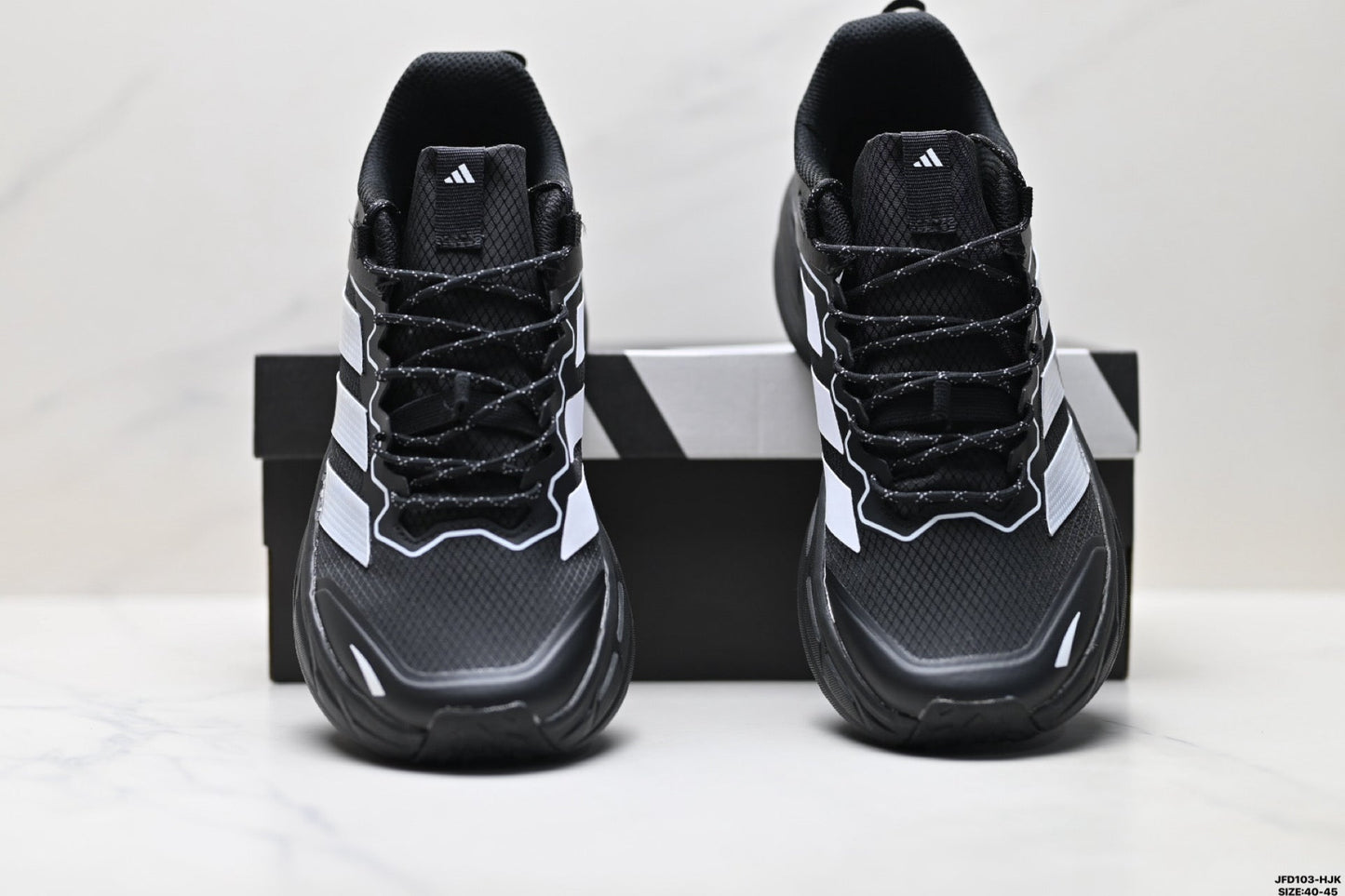 Adidas Waterproof Trail Running Shoes – Black White Outdoor Sneakers
