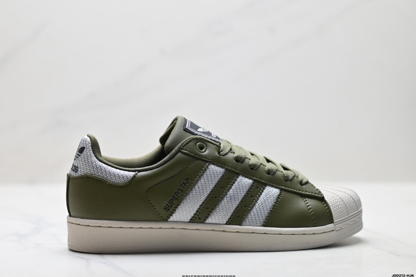 Adidas Superstar Olive Green Leather Sneakers – Classic Lifestyle Shoes