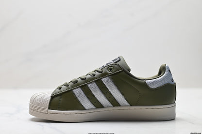Adidas Superstar Olive Green Leather Sneakers – Classic Lifestyle Shoes