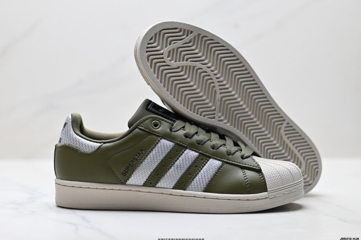 Adidas Superstar Olive Green Leather Sneakers – Classic Lifestyle Shoes