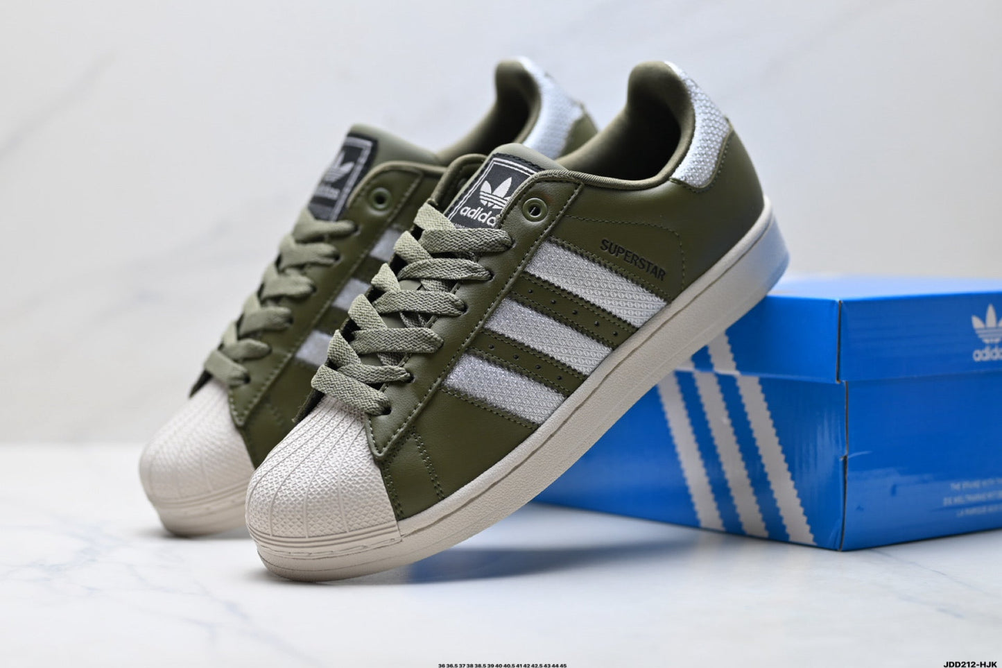 Adidas Superstar Olive Green Leather Sneakers – Classic Lifestyle Shoes