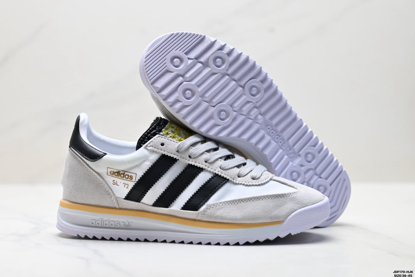 Adidas SL 72 White Black Retro Sneakers