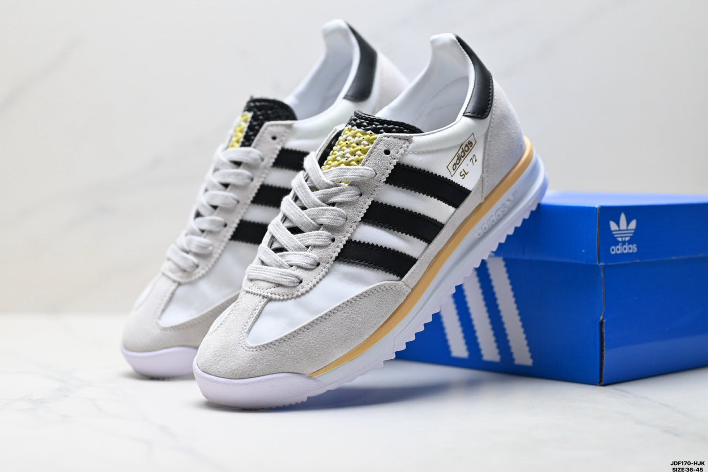 Adidas SL 72 White Black Retro Sneakers