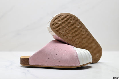 Classic Suede Mule Slides | Rubber Toe Cap Slip-On Shoes