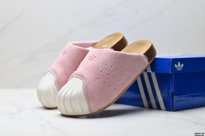 Classic Suede Mule Slides | Rubber Toe Cap Slip-On Shoes