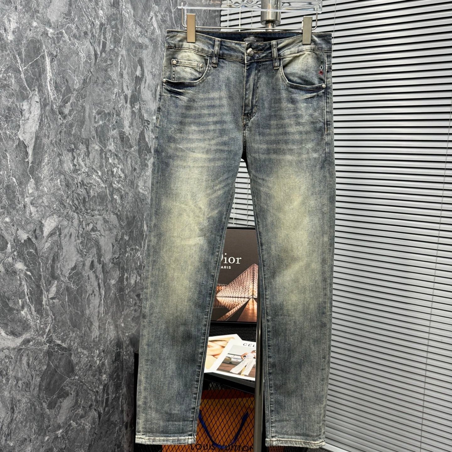 SOLA-PP Lettering Print Jeans