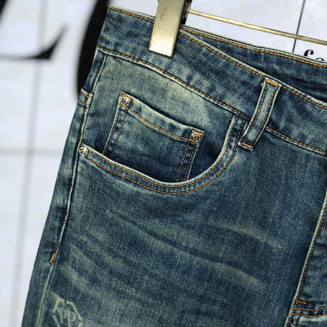 SOLA-PP Lettering Print Jeans