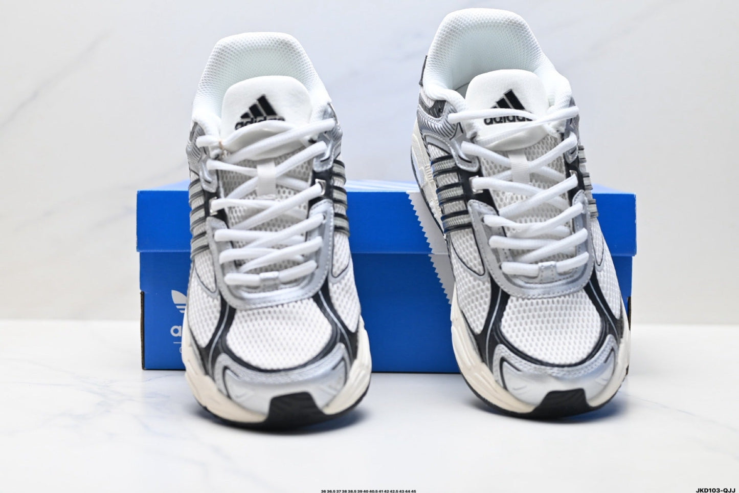 Adidas K81801550 Unisex Running Shoes #12 - White/Black - image 7