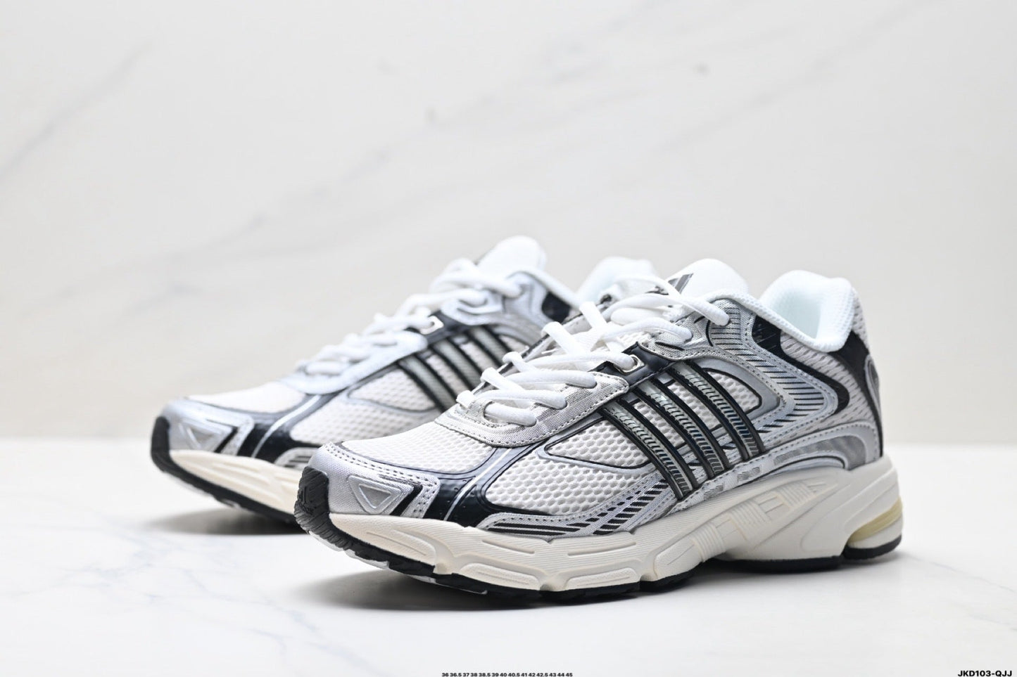 Adidas K81801550 Unisex Running Shoes #12 - White/Black - image 10