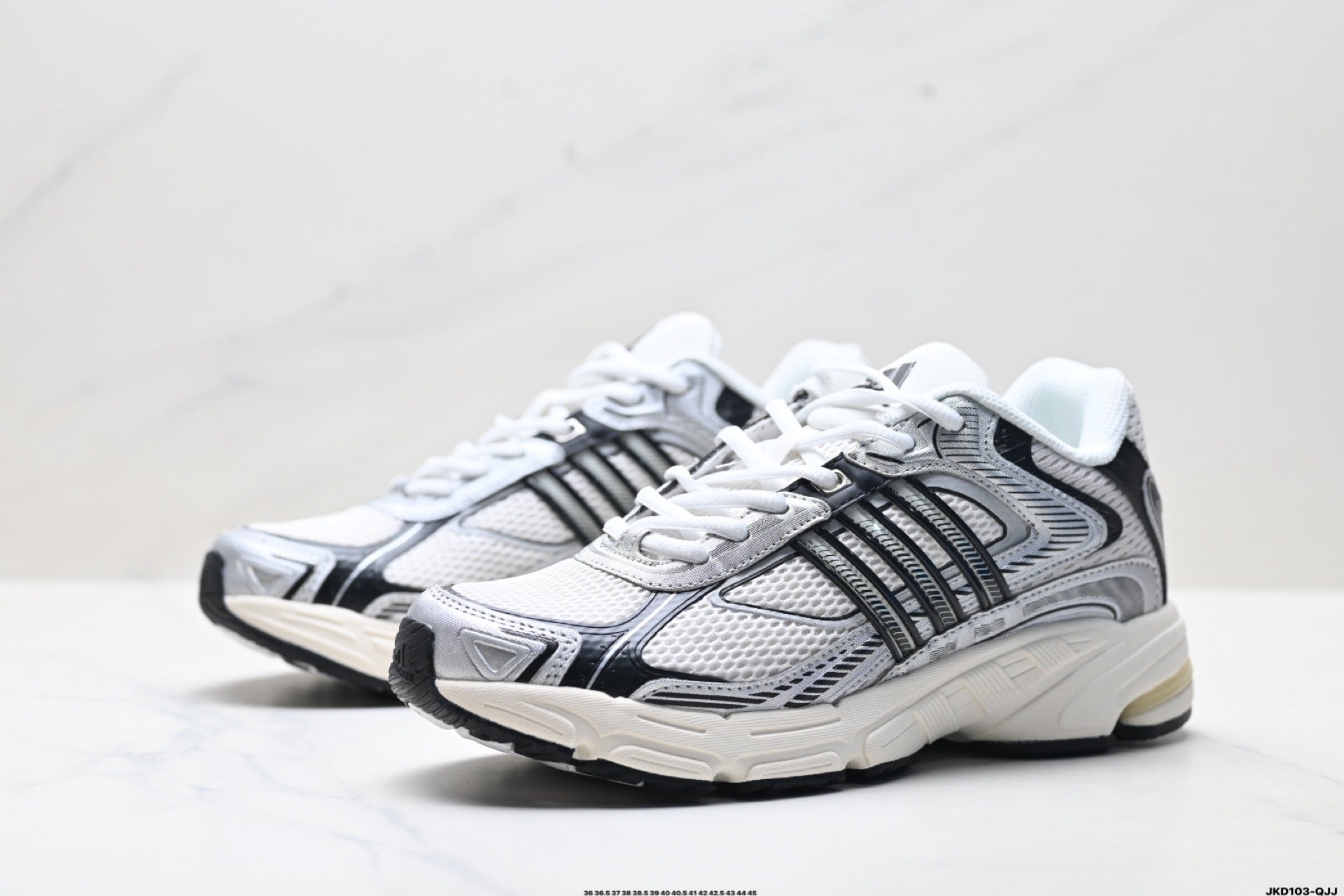 Adidas K81801550 Unisex Running Shoes #12 - White/Black - image 10