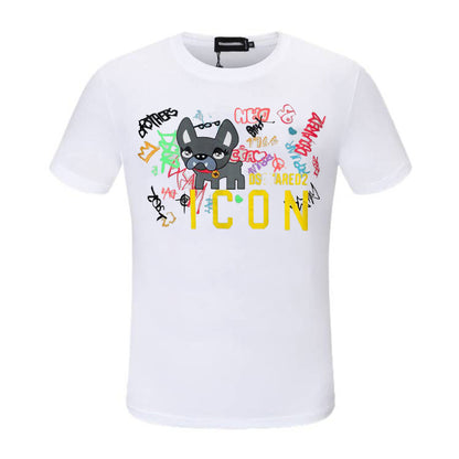 SOLA-D2 Letter Print Cotton T-shirt
