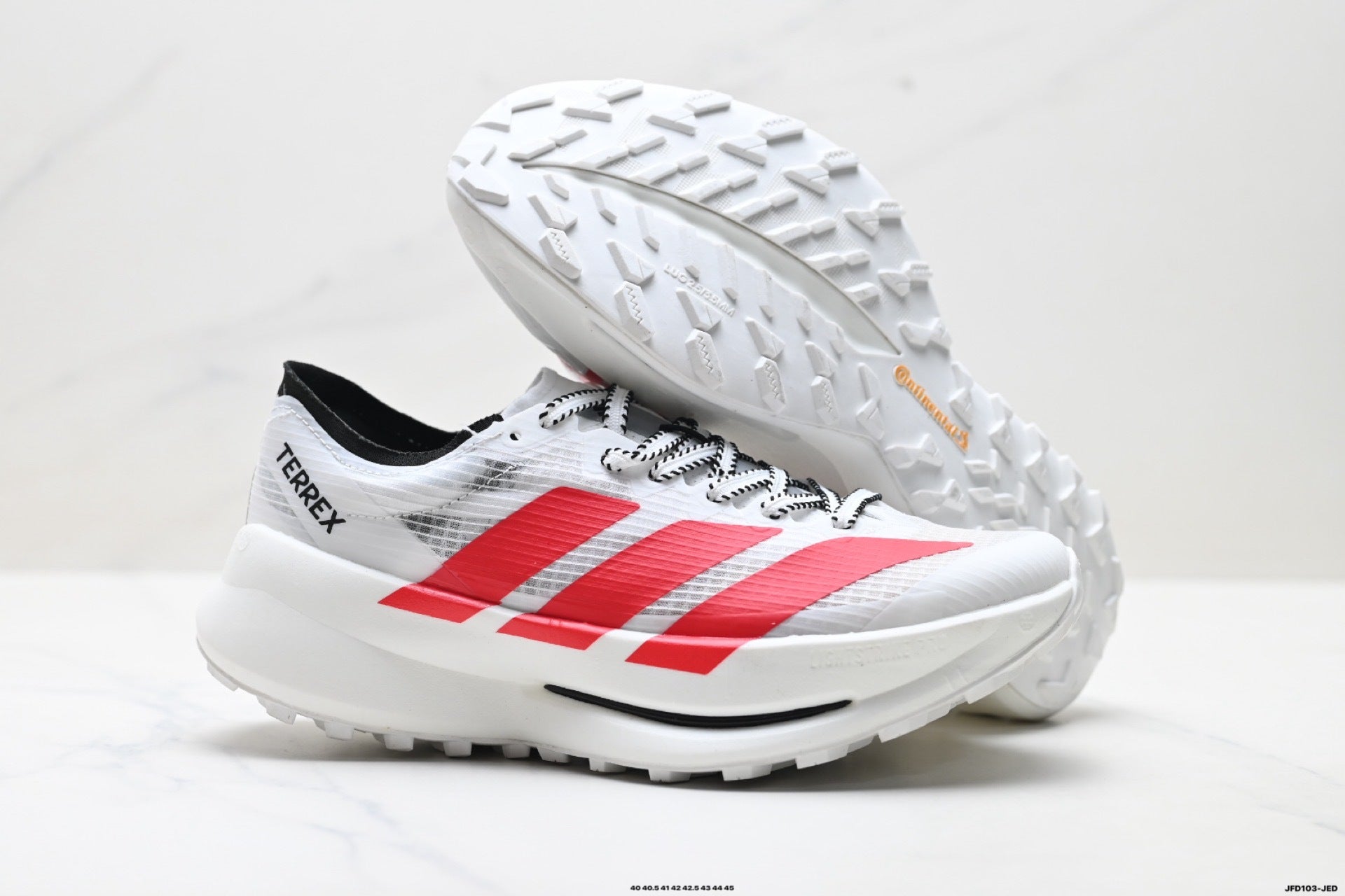 Adidas K81801650 Men's Running Shoes #4 - White/Red - image 4