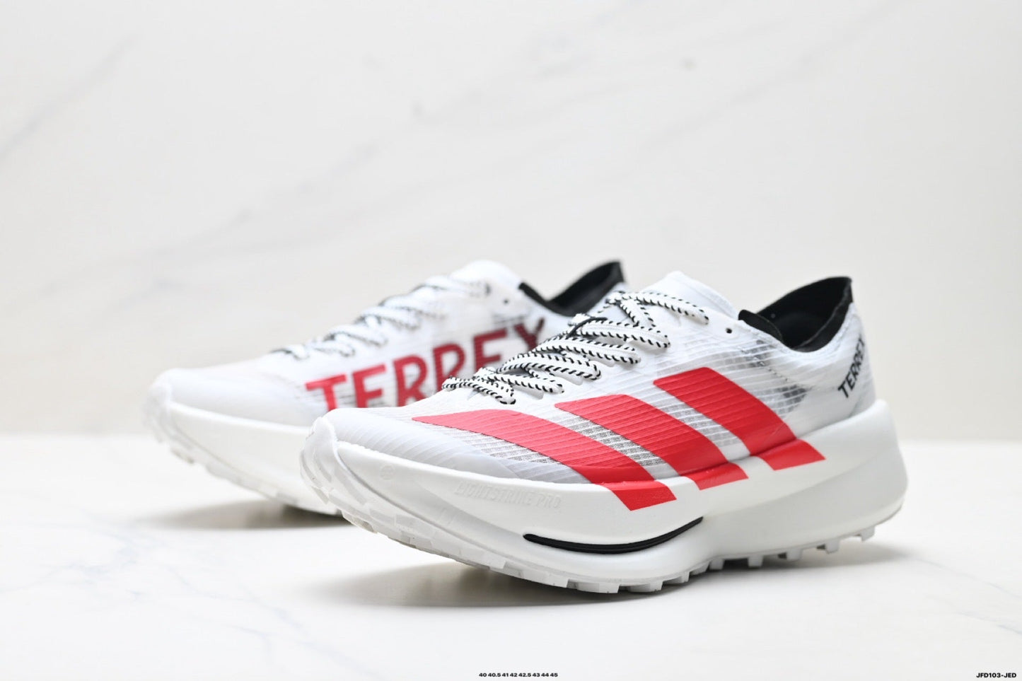 Adidas K81801650 Men's Running Shoes #4 - White/Red - image 5