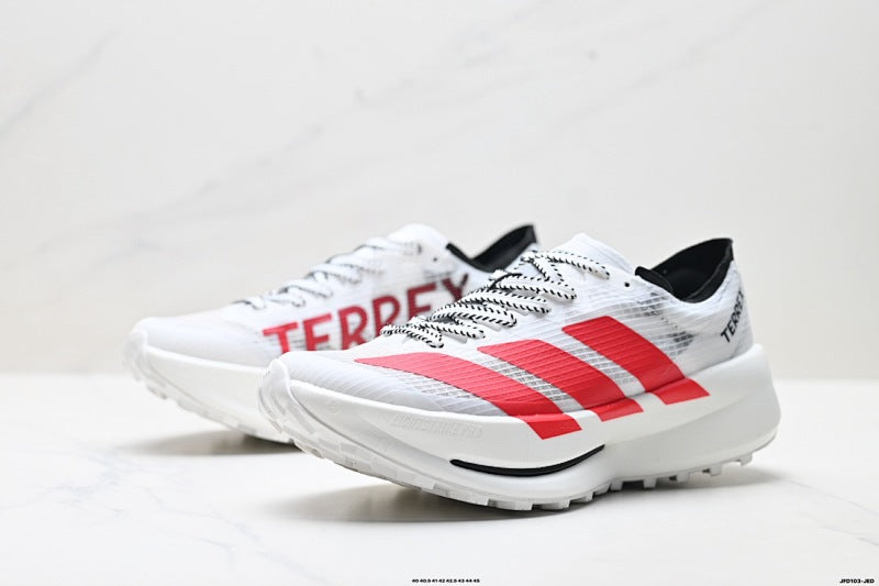 Adidas K81801650 Men's Running Shoes #4 - White/Red - image 6