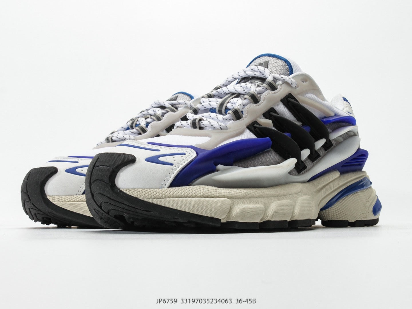 Adidas KK01650 Unisex Dad Sneakers - White/Blue/Black - image 2