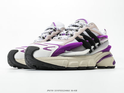 Adidas KK01650 Unisex Dad Sneakers - White/Purple/Black - image 7