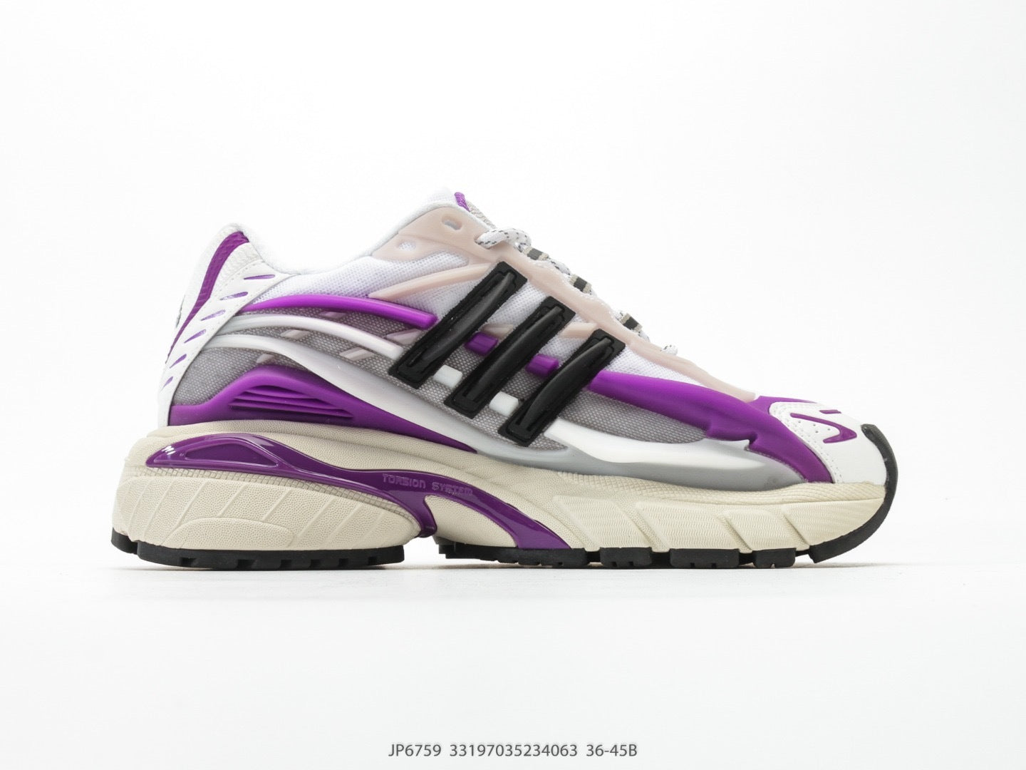 Adidas KK01650 Unisex Dad Sneakers - White/Purple/Black - image 8