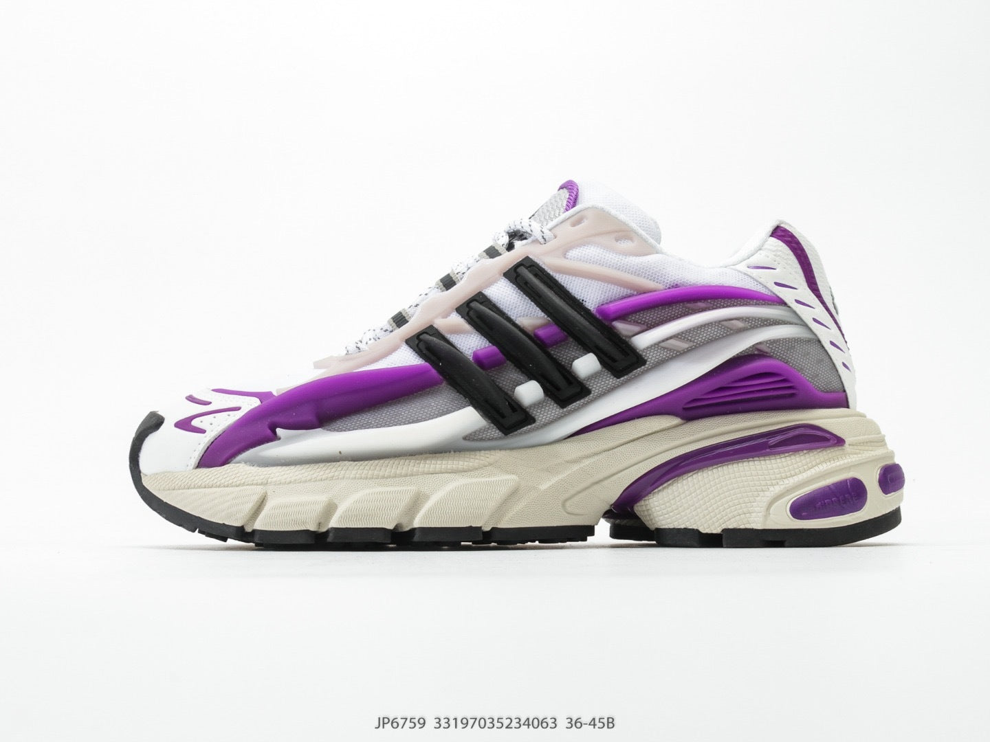 Adidas KK01650 Unisex Dad Sneakers - White/Purple/Black - image 9
