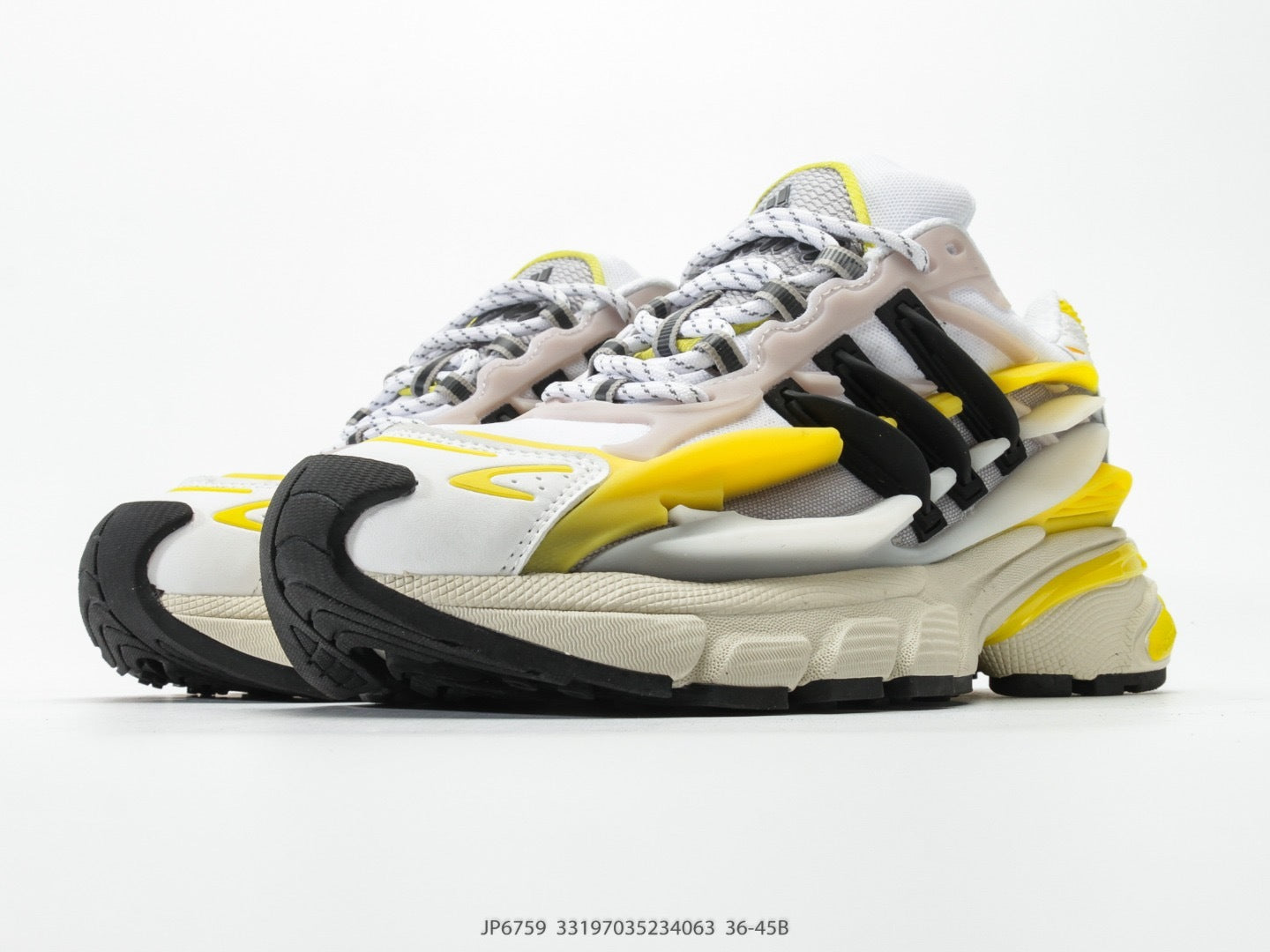 Adidas KK01650 Unisex Dad Sneakers - White/Yellow/Black - image 12