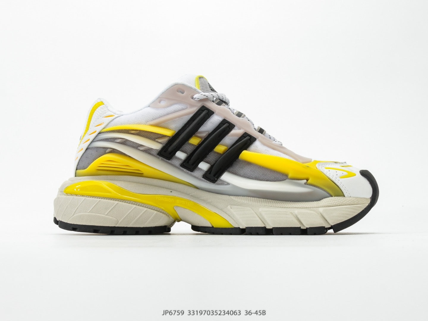 Adidas KK01650 Unisex Dad Sneakers - White/Yellow/Black - image 13