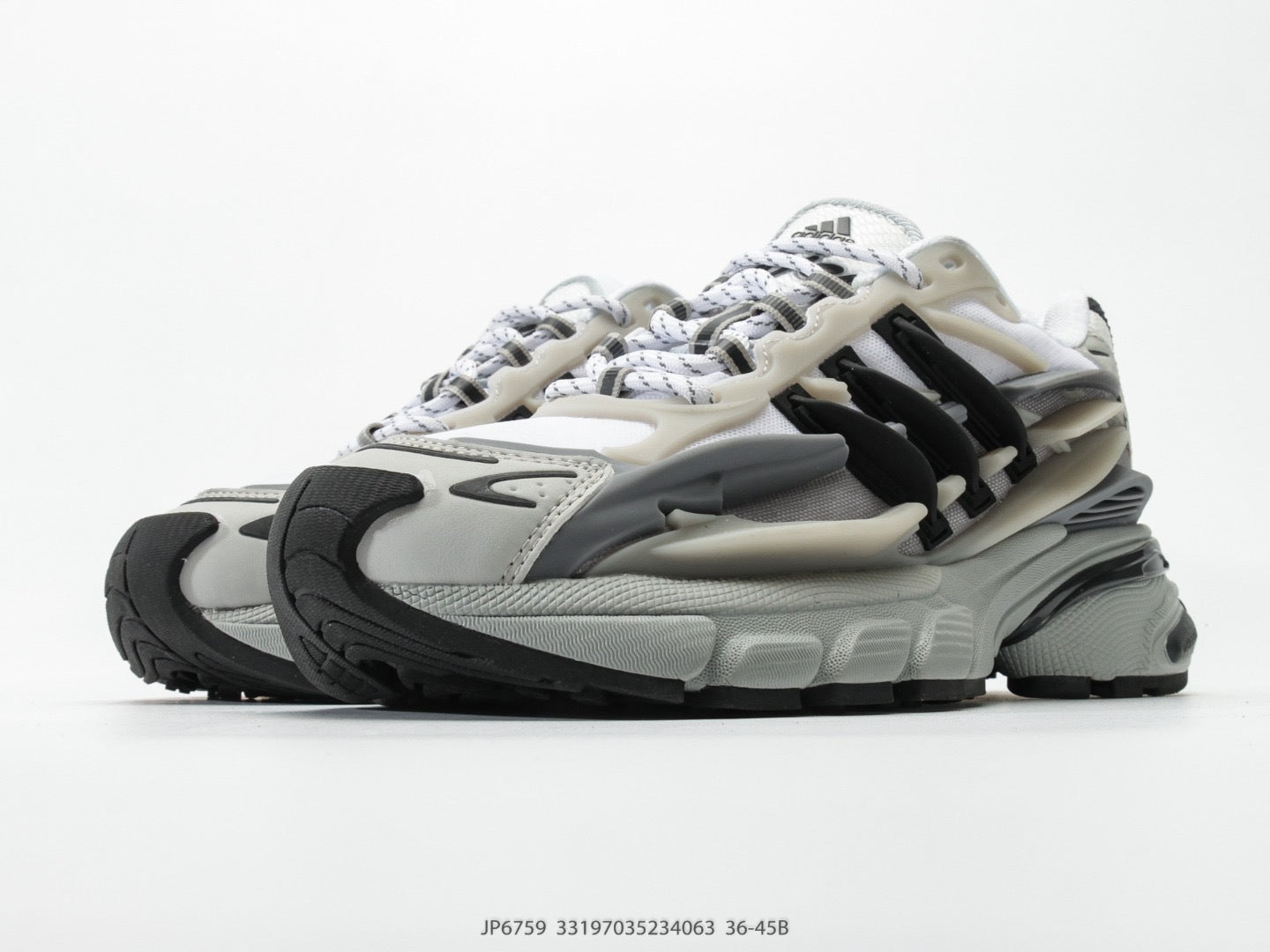Adidas KK01650 Unisex Dad Sneakers - White/Grey/Black - image 17