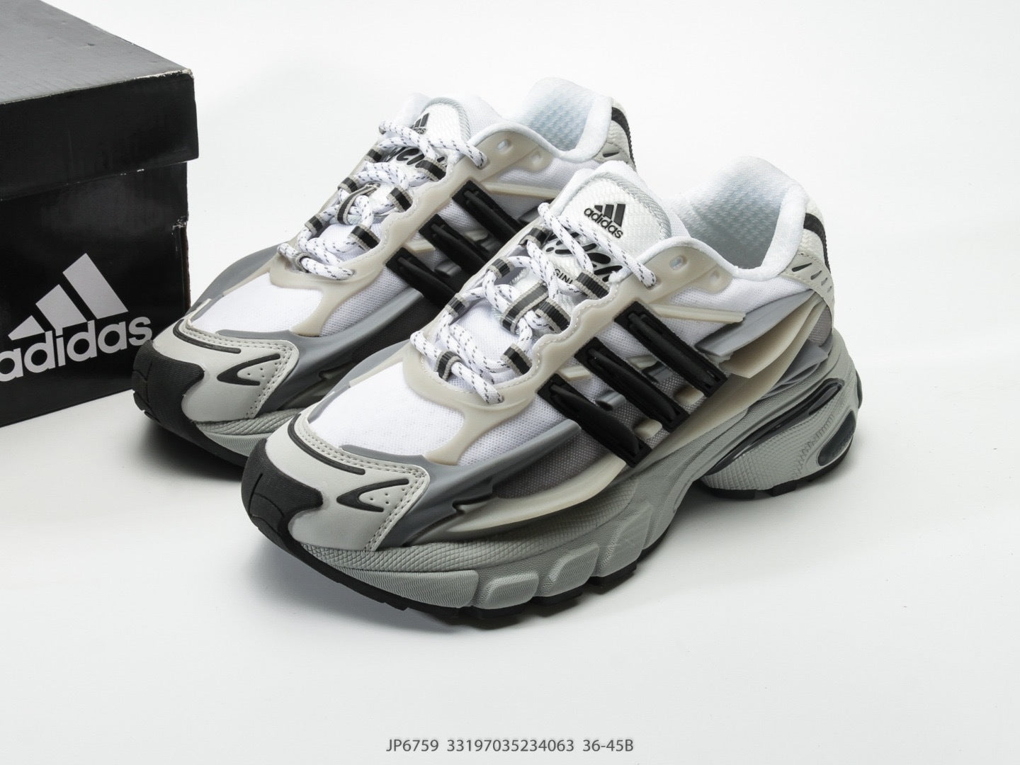 Adidas KK01650 Unisex Dad Sneakers - White/Grey/Black - image 20