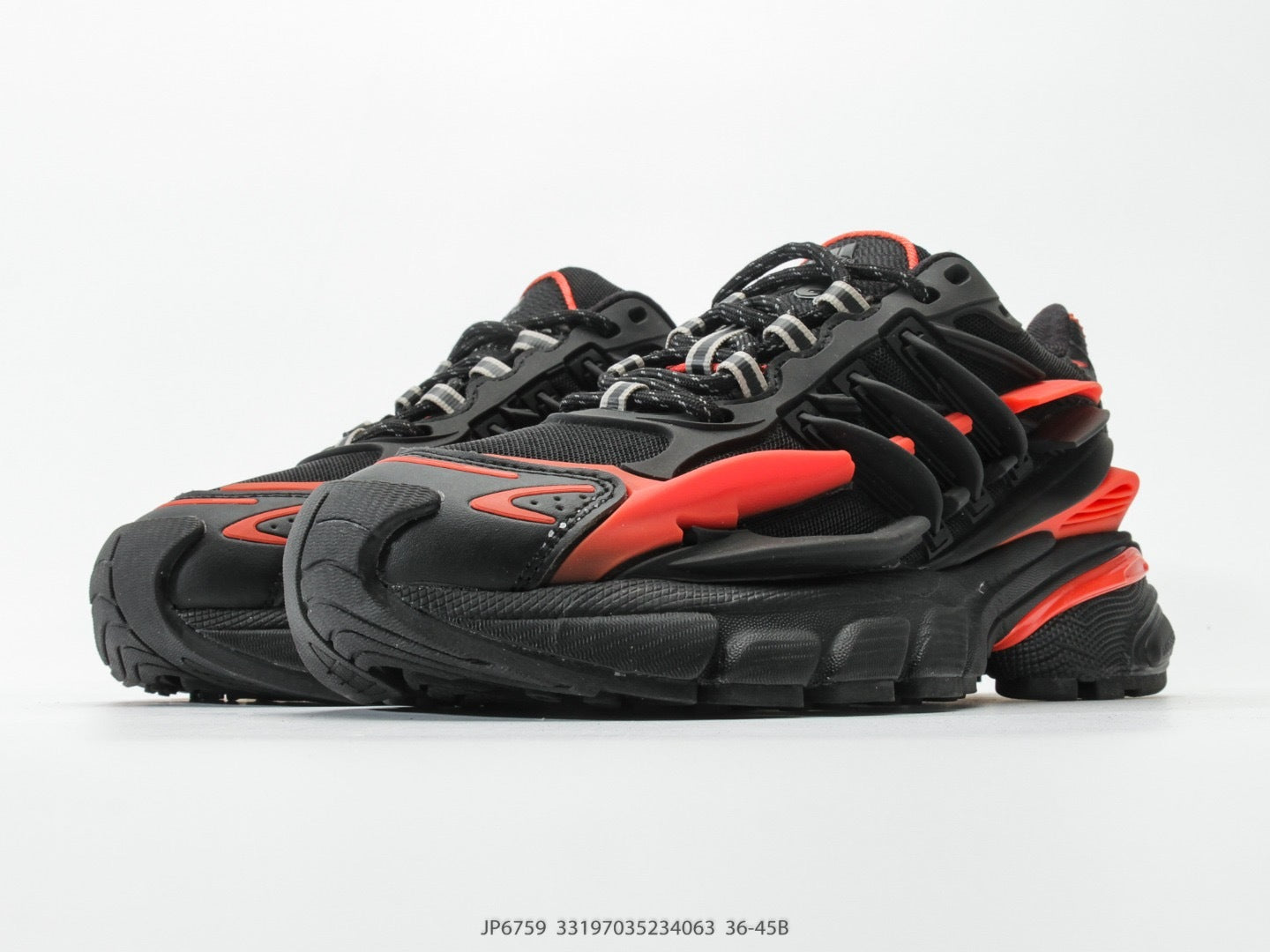 Adidas KK01650 Unisex Dad Sneakers - Black/Red - image 22