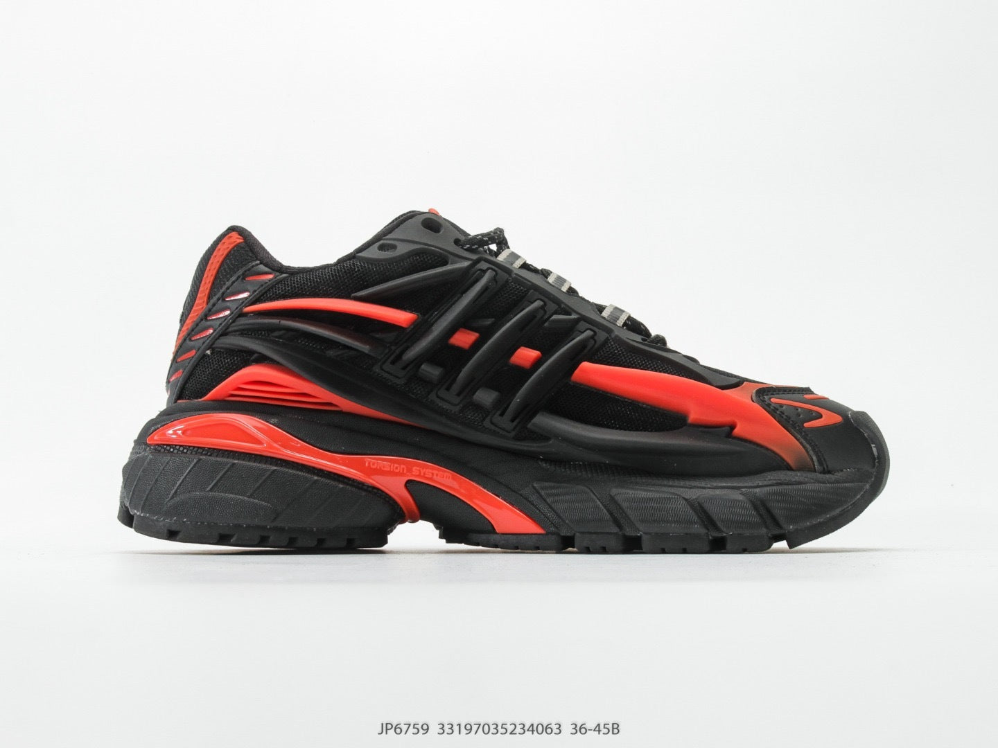 Adidas KK01650 Unisex Dad Sneakers - Black/Red - image 23