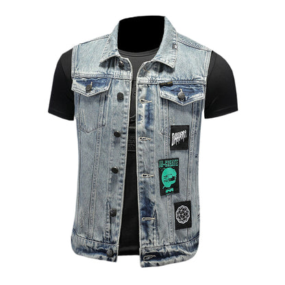 SOLA-DSQ2 24ss cowboy Denim vest
