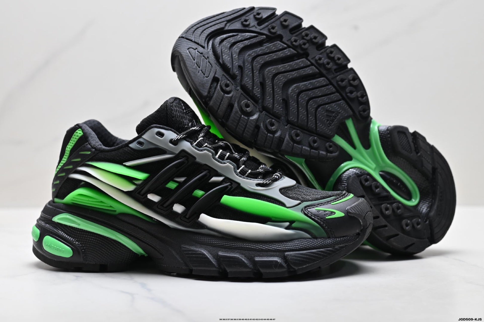 Adidas K81801750 Unisex Dad Sneakers - Black/Green - image 4