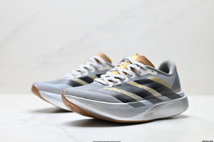 Adidas K81801550 Unisex Running Shoes #10 - White/Black/Gold - image 5