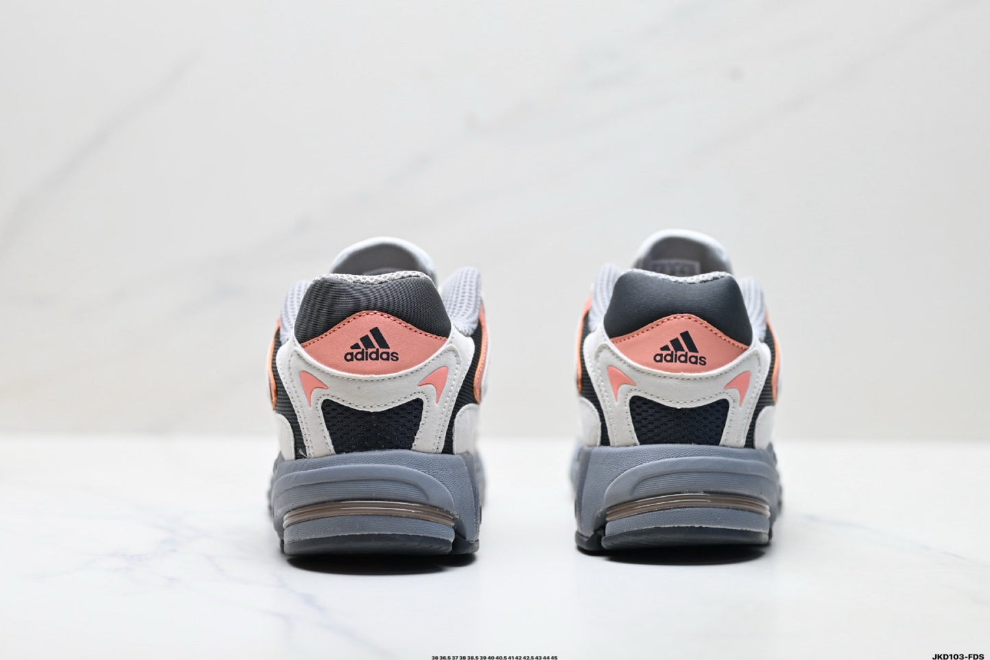 Adidas K81801550 Unisex Running Shoes #9 - Grey/Coral - image 3