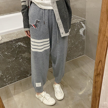 Thom Browne Women's Thickened Sweatpants with Cuffs