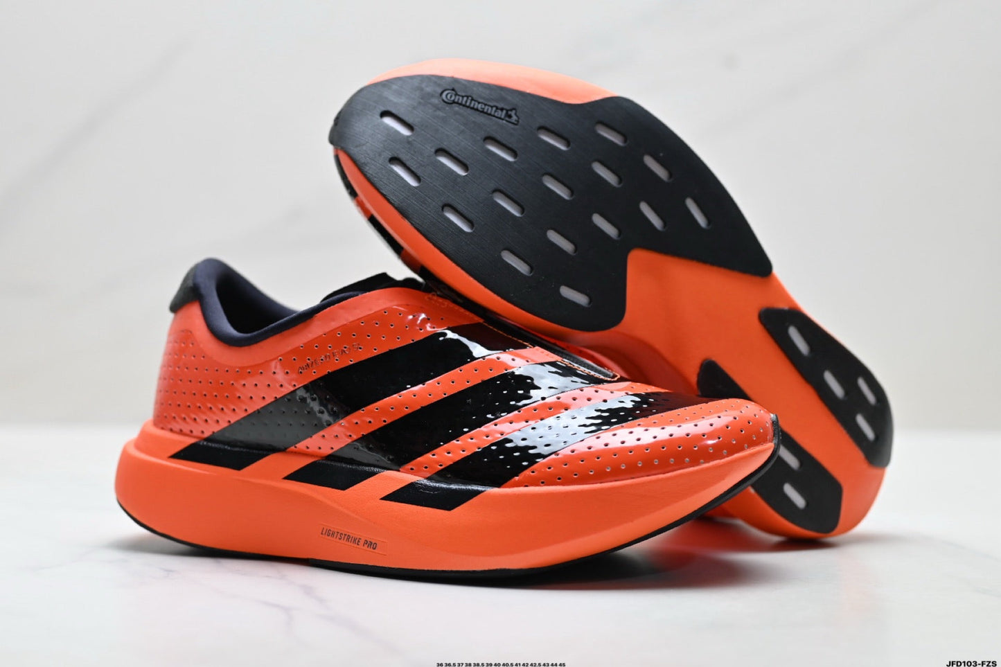 Adidas K81801650 Unisex Running Shoes #6 - Black/Orange - image 4