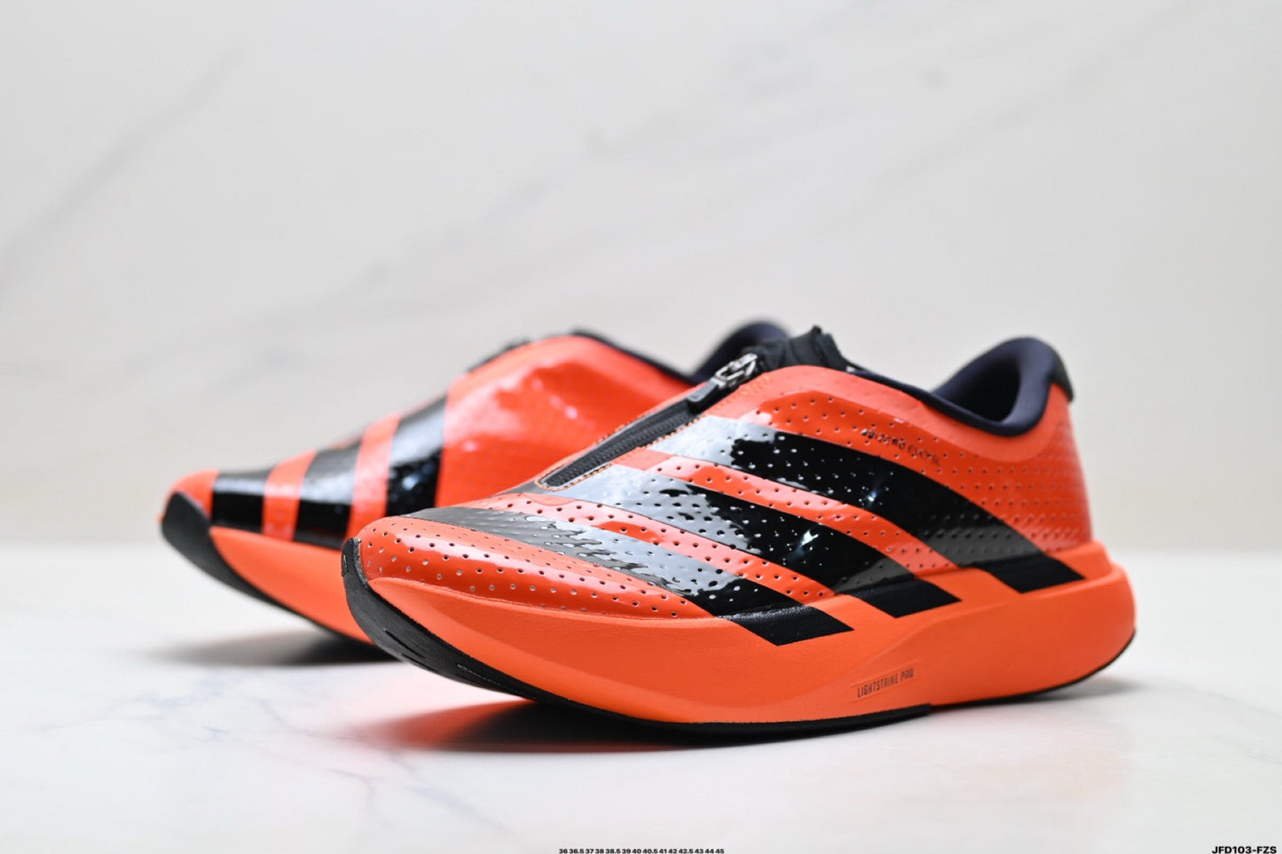 Adidas K81801650 Unisex Running Shoes #6 - Black/Orange - image 5
