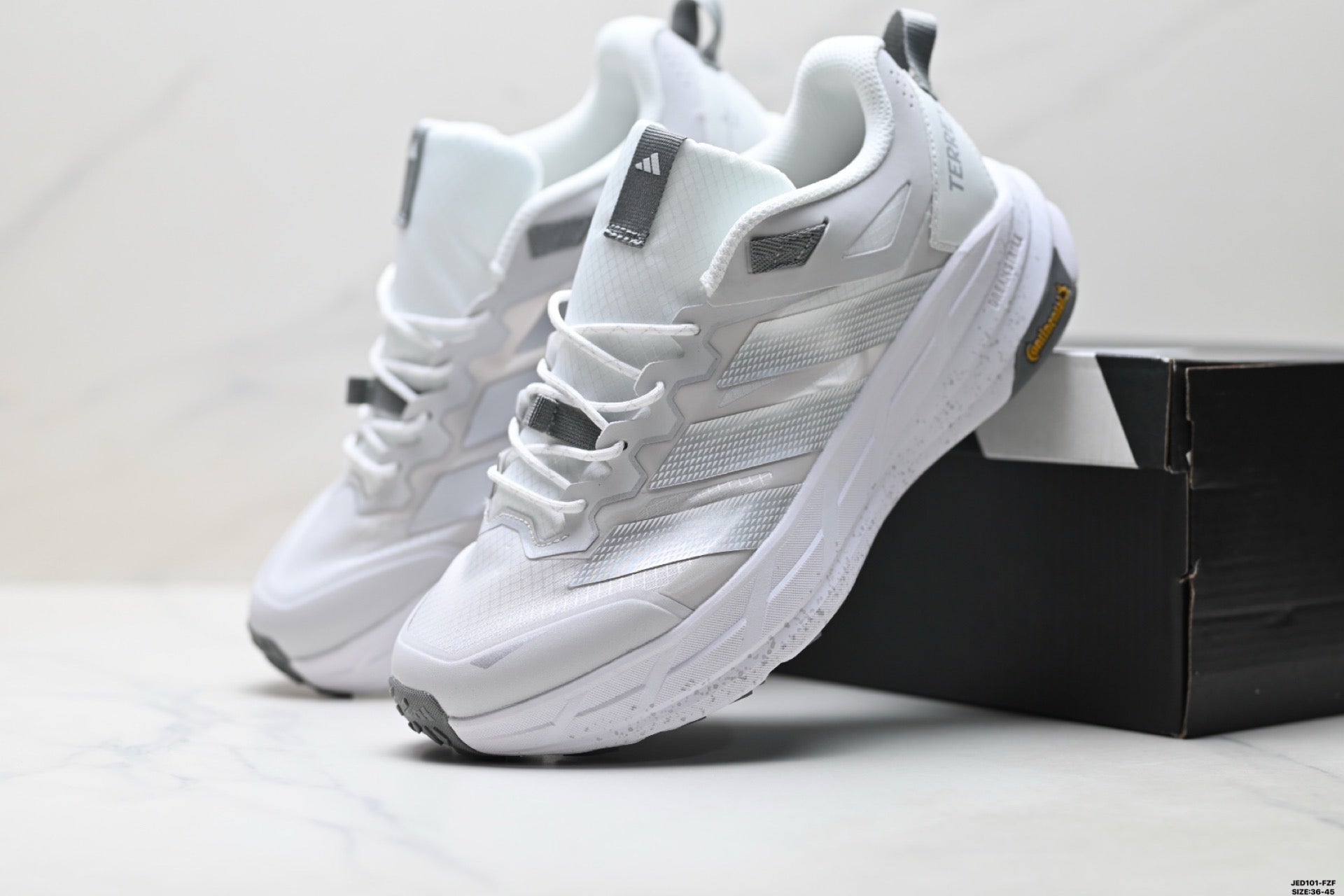 Adidas K81801550 Unisex Running Shoes #8 - White/Grey