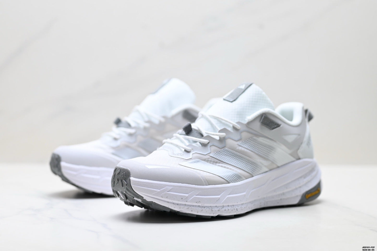 Adidas K81801550 Unisex Running Shoes #8 - White/Grey - image 5