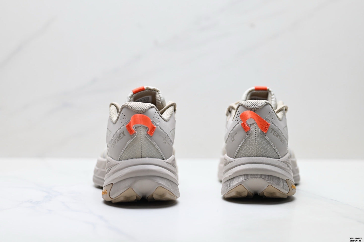 Adidas K81801550 Unisex Running Shoes #8 - Grey/Orange - image 8