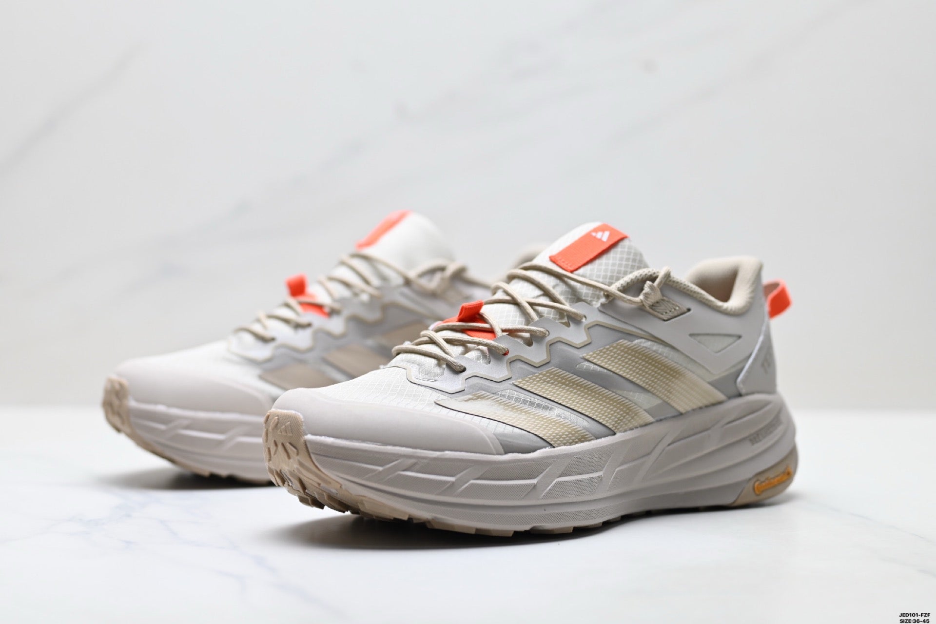 Adidas K81801550 Unisex Running Shoes #8 - Grey/Orange - image 10