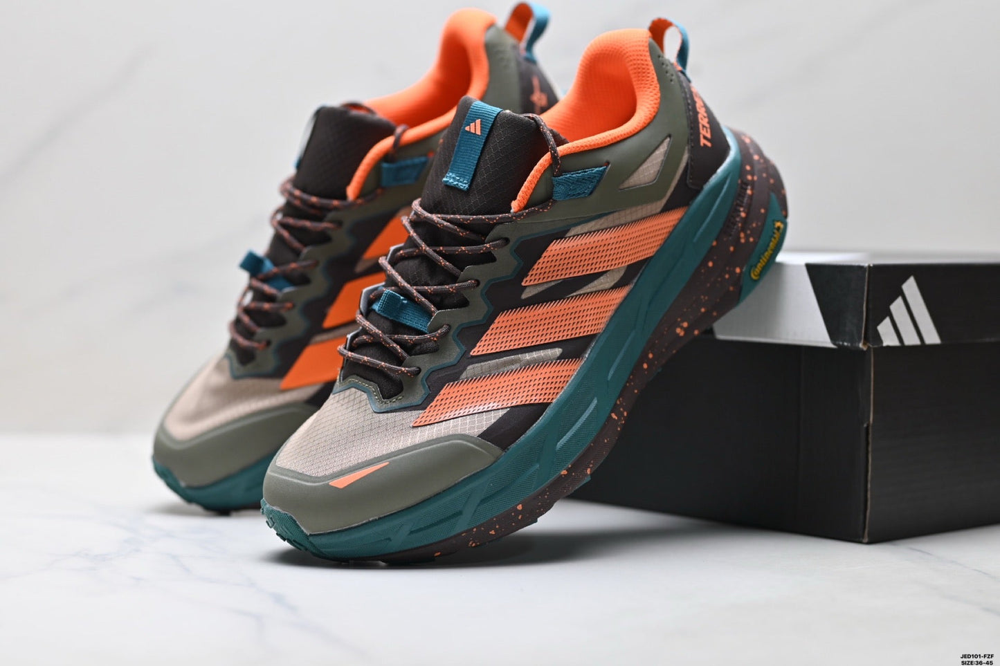 Adidas K81801550 Unisex Running Shoes #8 - Grey/Orange - image 11