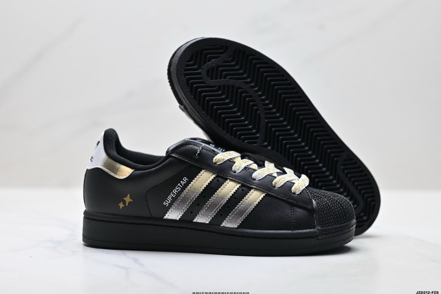 Adidas K81801450 Unisex Shell-Toe Sneakers - Black/White - image 4