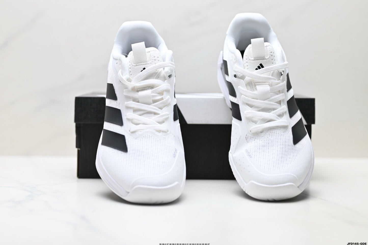 Adidas K81801650 Unisex Running Shoes #5 - White/Black - image 2