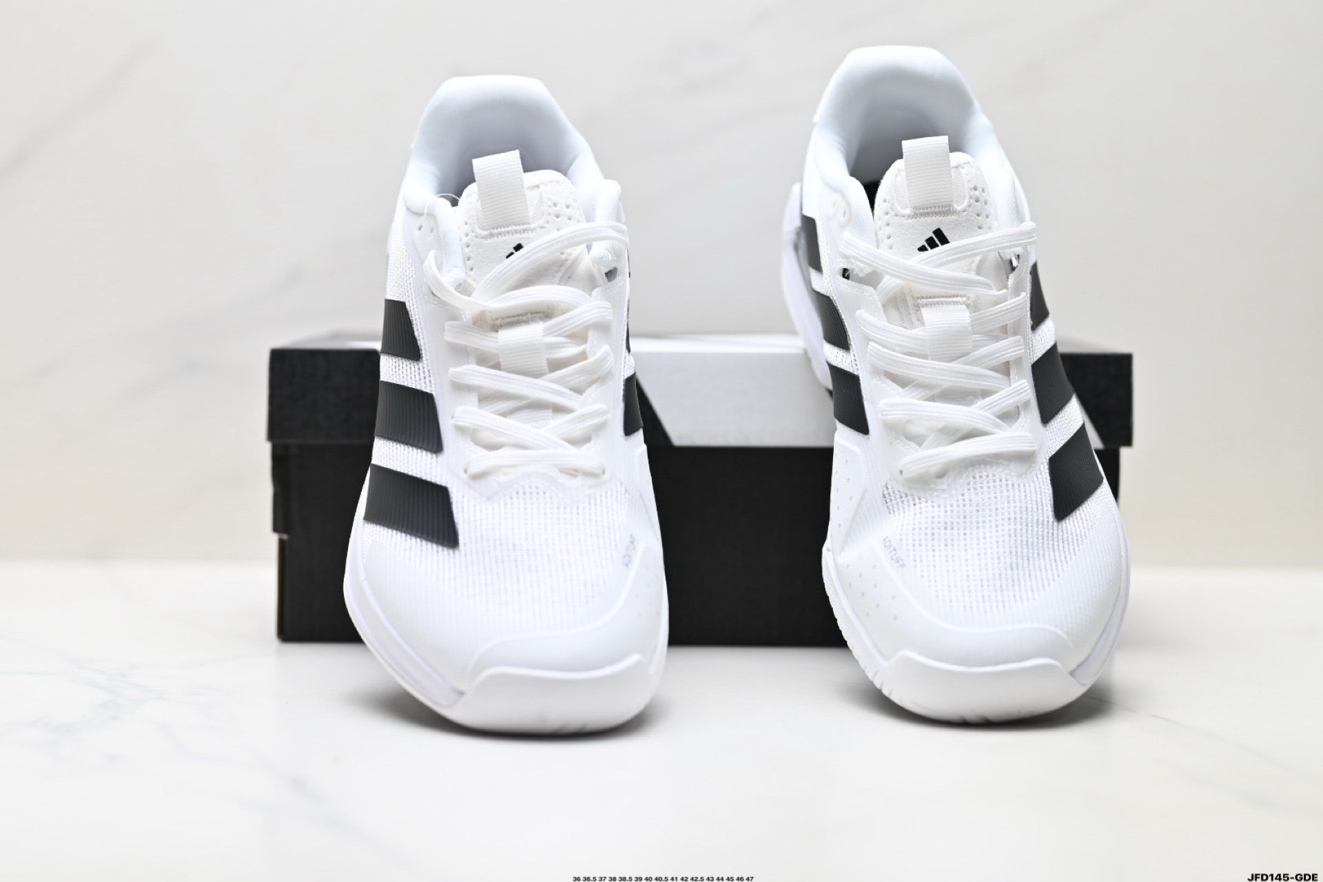 Adidas K81801650 Unisex Running Shoes #5 - White/Black - image 2