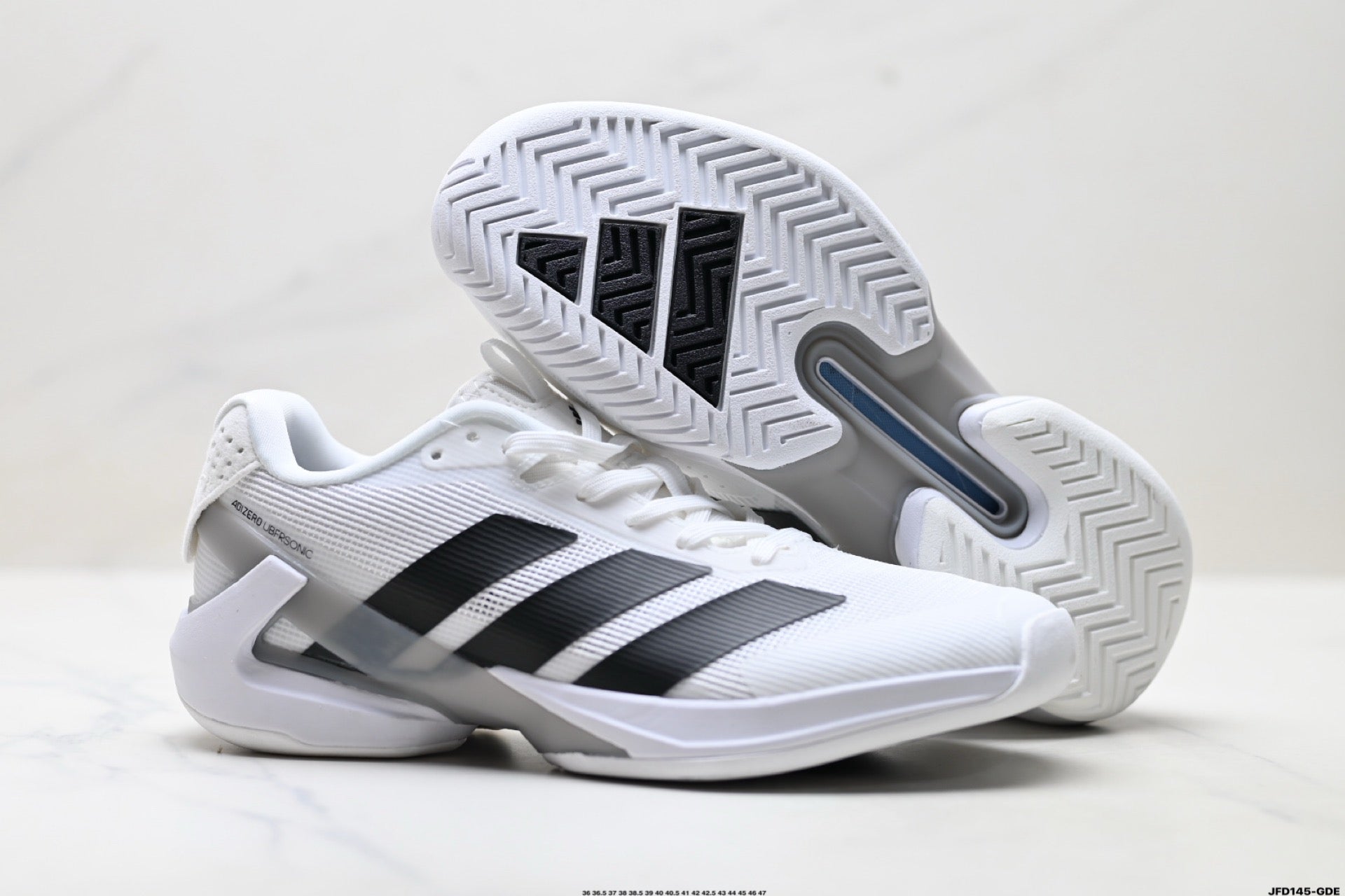 Adidas K81801650 Unisex Running Shoes #5 - White/Black - image 4