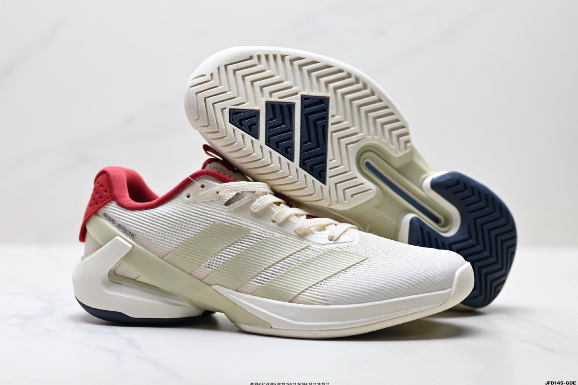 Adidas K81801650 Unisex Running Shoes #5 - Beige/Red - image 9