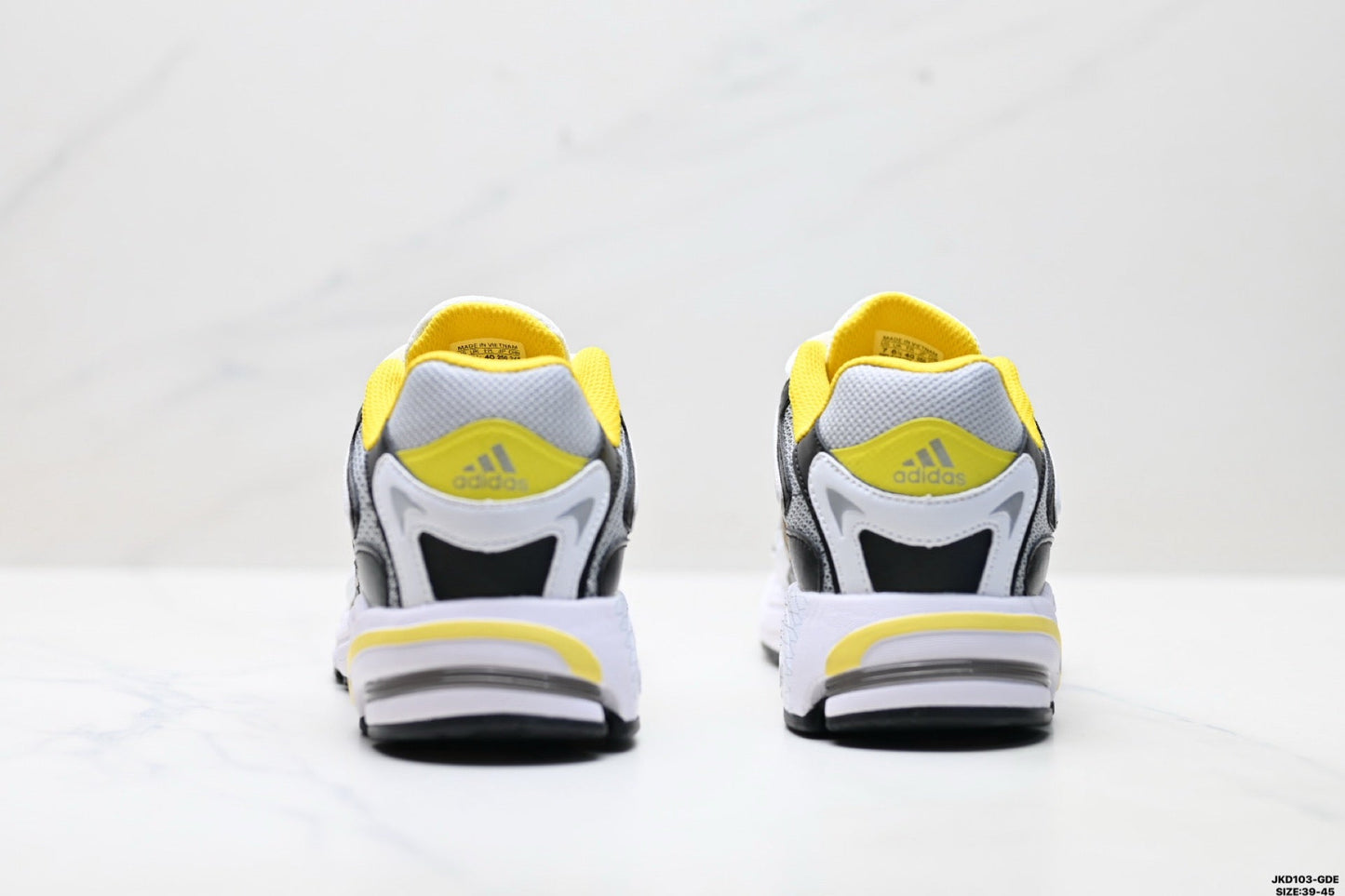 Adidas K81801550 Men's Running Shoes #6 - White/Black/Yellow - image 3