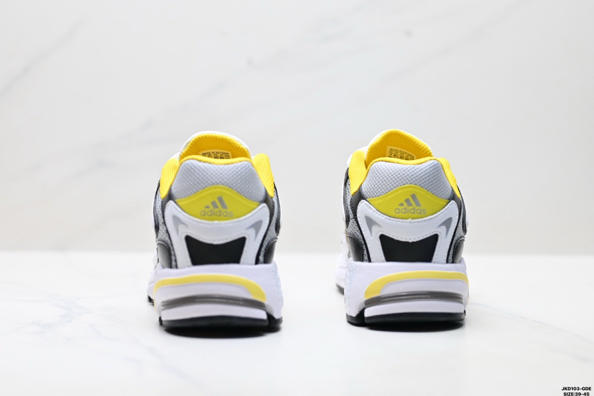 Adidas K81801550 Men's Running Shoes #6 - White/Black/Yellow - image 3