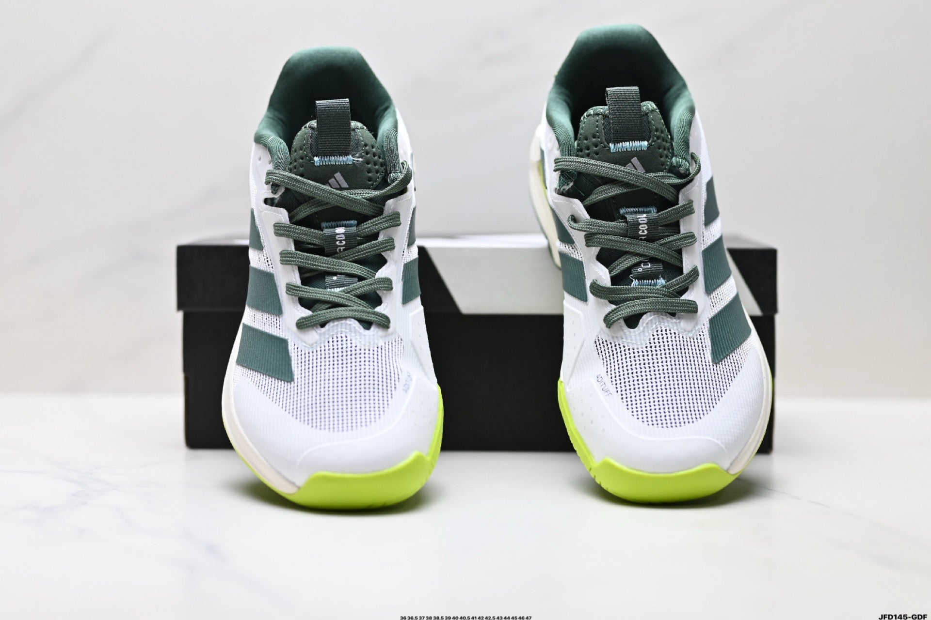 Adidas K81801650 Unisex Running Shoes #4 - White/Green - image 2