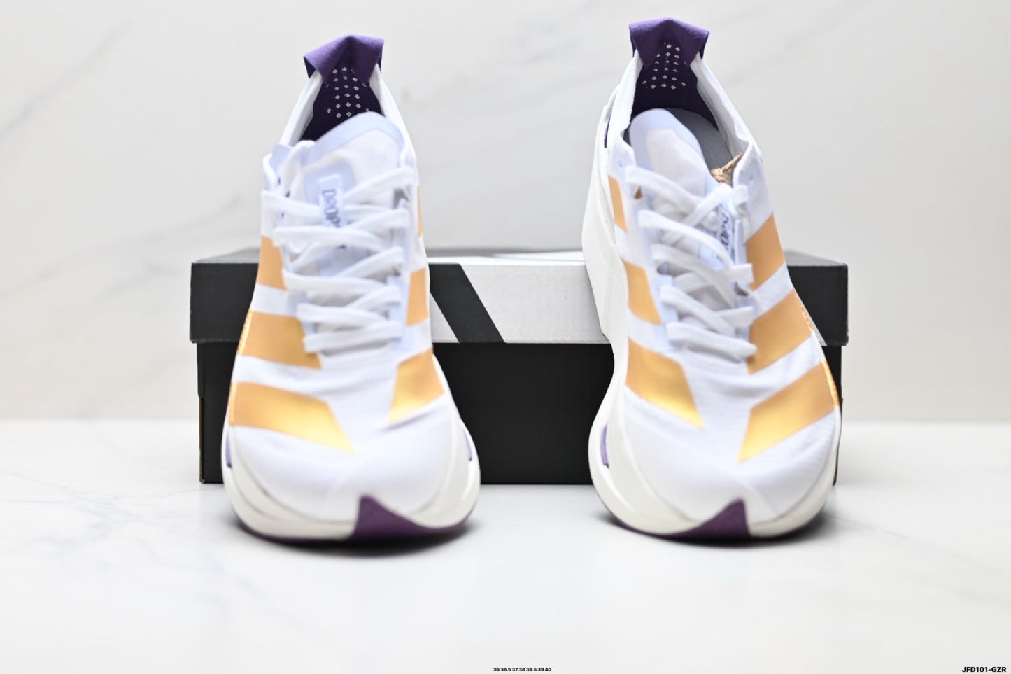 Adidas K81801650 Women's Running Shoes - White/Purple/Orange - image 2